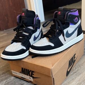 Nike Air Jordan 1 Zoom Air Comfort PSG DB3610-105 White Black Psychic Purple